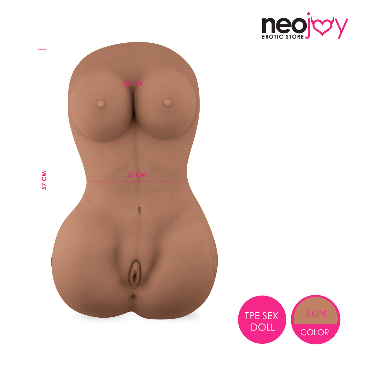 Neojoy Dream Girl Realistic Sex Doll with Vagina & Ass TPE - Medium 8Kg