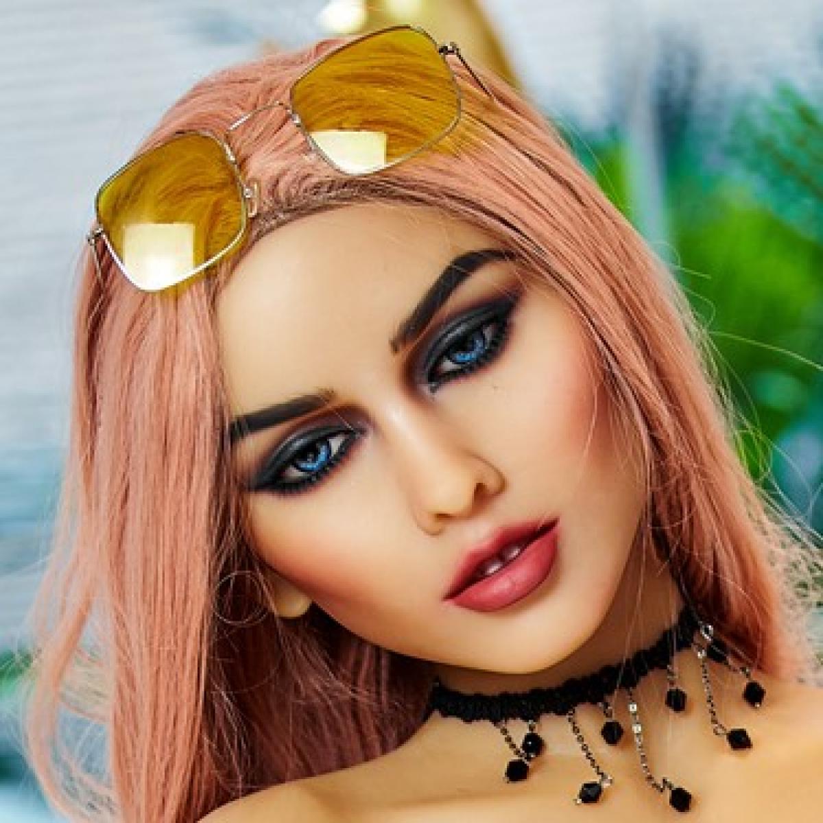 Neodoll Racy Selina - Sex Doll Head - M16 Compatible - Tan - Lucidtoys