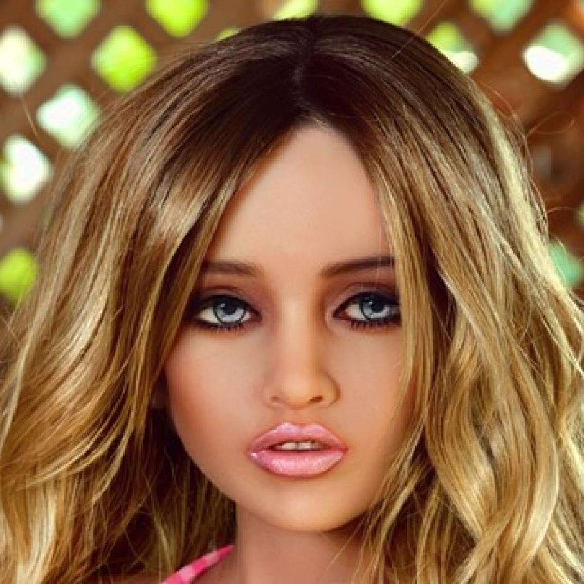 Neodoll Racy Victoria - Sex Doll Head - M16 Compatible - Light Brown - Lucidtoys