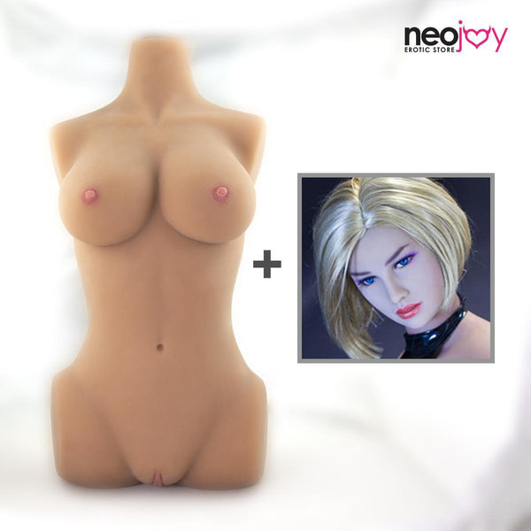 Neojoy Easy Torso With Girlfriend Ann Head - Realistic Sex Doll Torso With Head Connector - Tan - 17kg - Lucidtoys