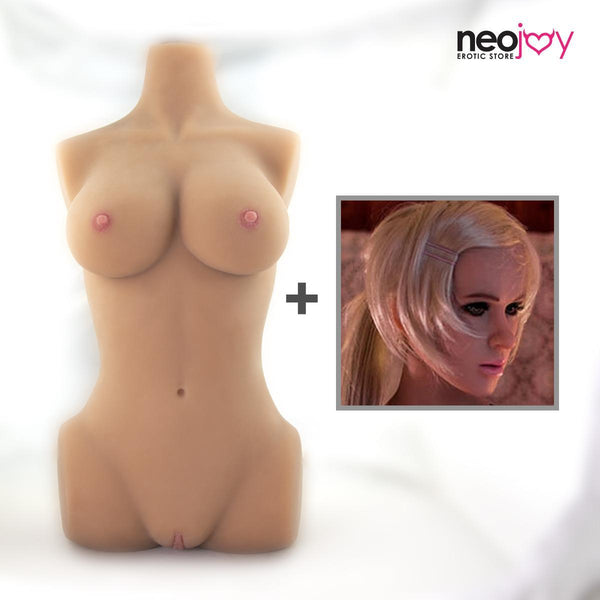 Neojoy Easy Torso With Girlfriend Jenna Head - Realistic Sex Doll Torso With Head Connector - Tan - 17kg - Lucidtoys