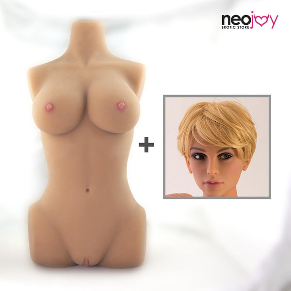 Neojoy Easy Torso With Girlfriend Lilia Head - Realistic Sex Doll Torso With Head Connector - Tan - 17kg - Lucidtoys