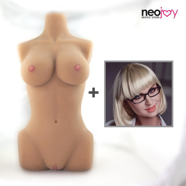 Neojoy Easy Torso With Girlfriend Lila Head - Realistic Sex Doll Torso With Head Connector - Tan - 17kg - Lucidtoys