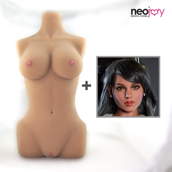 Neojoy Easy Torso With Girlfriend Kira Head - Realistic Sex Doll Torso With Head Connector - Tan - 17kg - Lucidtoys
