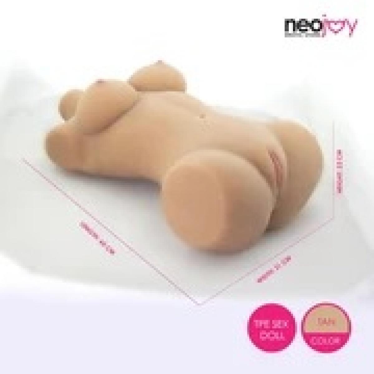 Neojoy Easy Torso With Girlfriend Mikayla Head - Realistic Sex Doll Torso With Head Connector - Tan - 17kg - Lucidtoys