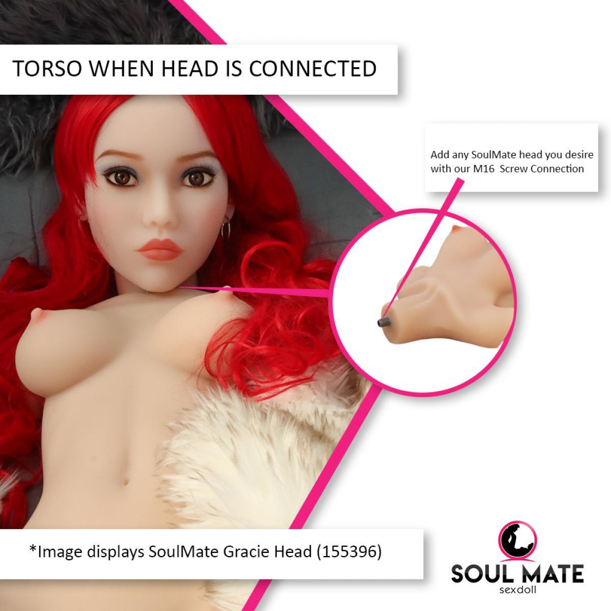 Soulmate Dolls - Gracie Head With Sex Doll Torso - White - Lucidtoys