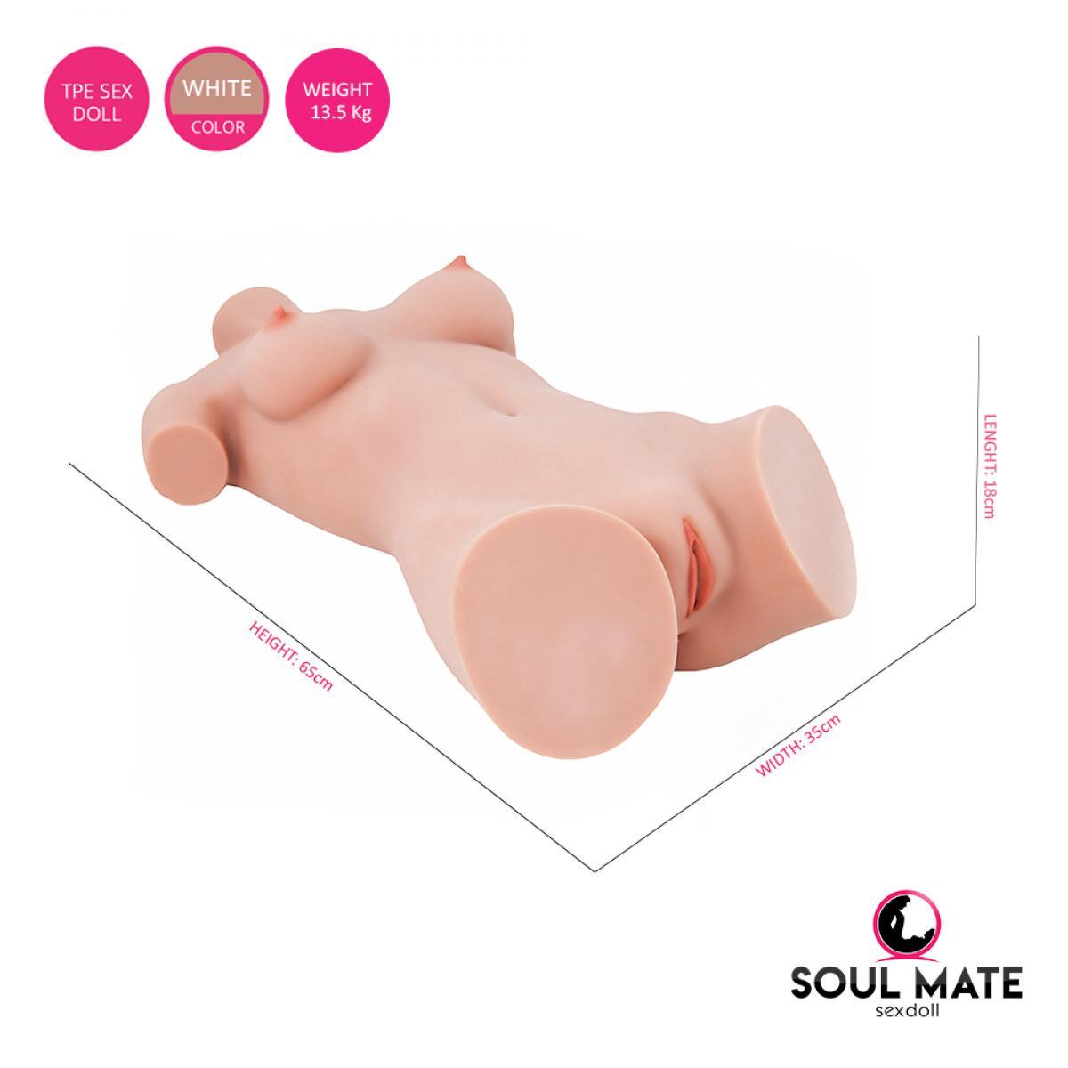 Soulmate Dolls - Gracie Head With Sex Doll Torso - White - Lucidtoys