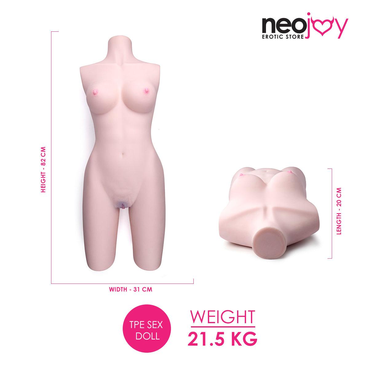 Neojoy - Big half body Sex Torso with Flexible Skeleton - Japenise White - 21.5Kg - Lucidtoys