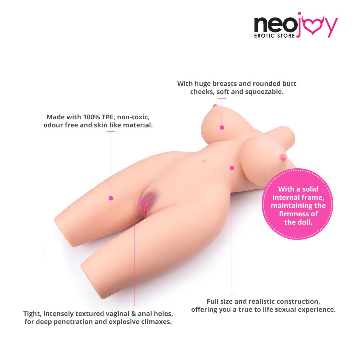 Neojoy - Big half body Sex Torso with Flexible Skeleton - Skin - 17Kg - Lucidtoys