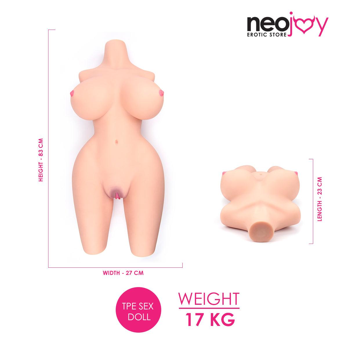 Neojoy - Big half body Sex Torso with Flexible Skeleton - Skin - 17Kg - Lucidtoys